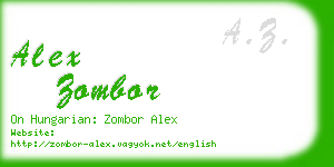 alex zombor business card